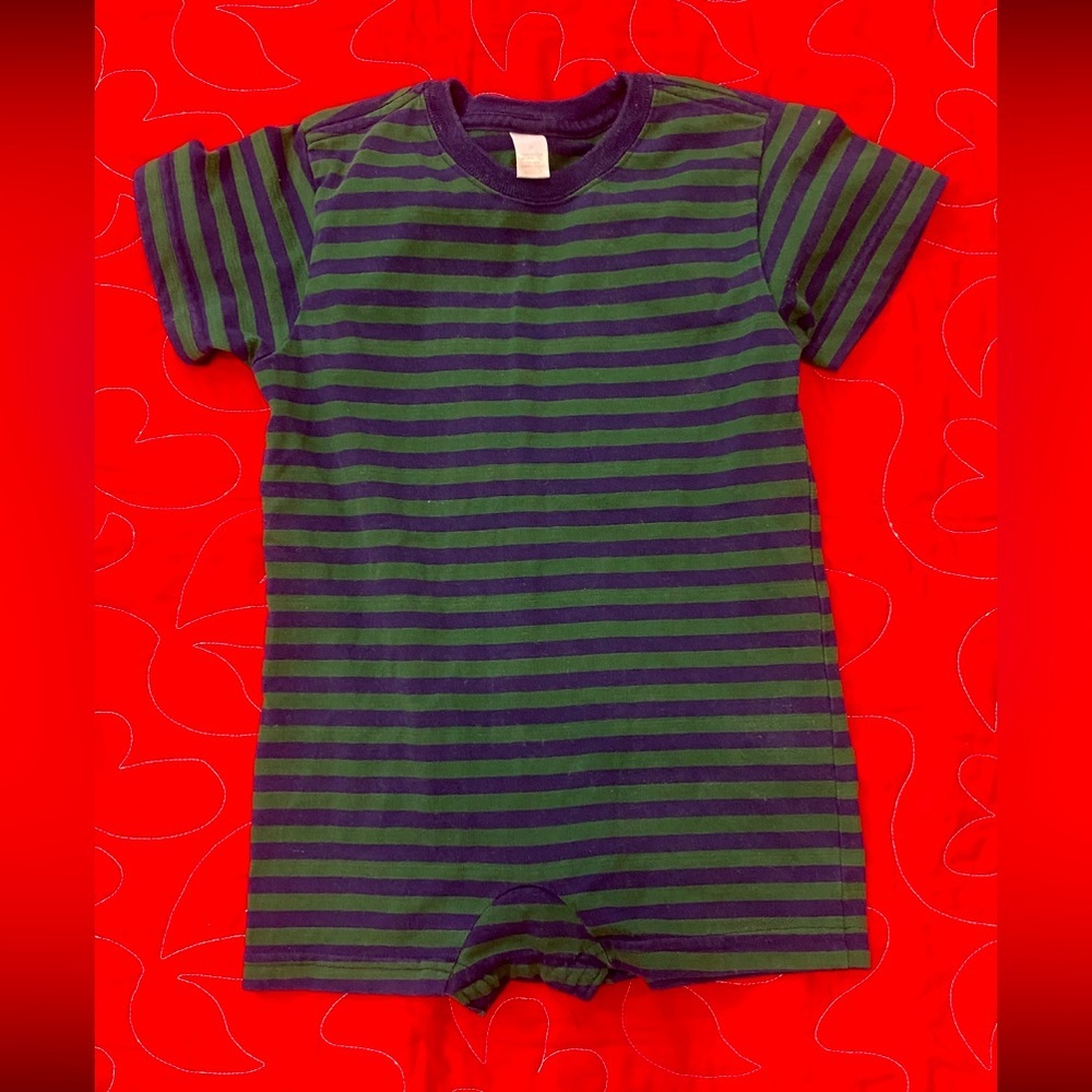 Vintage Romper Toddler Striped 2T